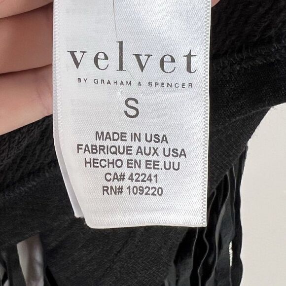 Velvet by Graham and Spencer Tiffany Black Faux Leather Fringe Jacket - Picture 7 of 8